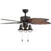 Prominence Home Ocean Crest, 52 in. Indoor/Outdoor Ceiling Fan with Light, Bronze 50653-40